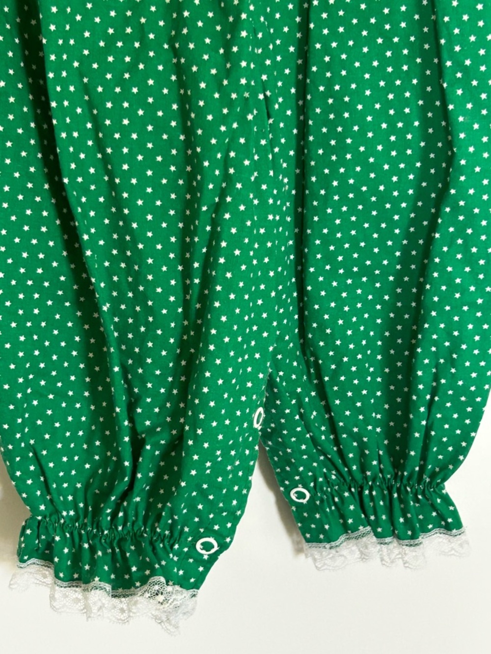Vintage Bryan Green & White Polka Dot Long Sleeve One Piece Baby Outfit 18 Month - Picture 6 of 10